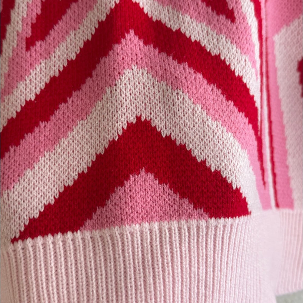 SHEIN Pink and Red Knit Sweater - Picture 7 of 13
